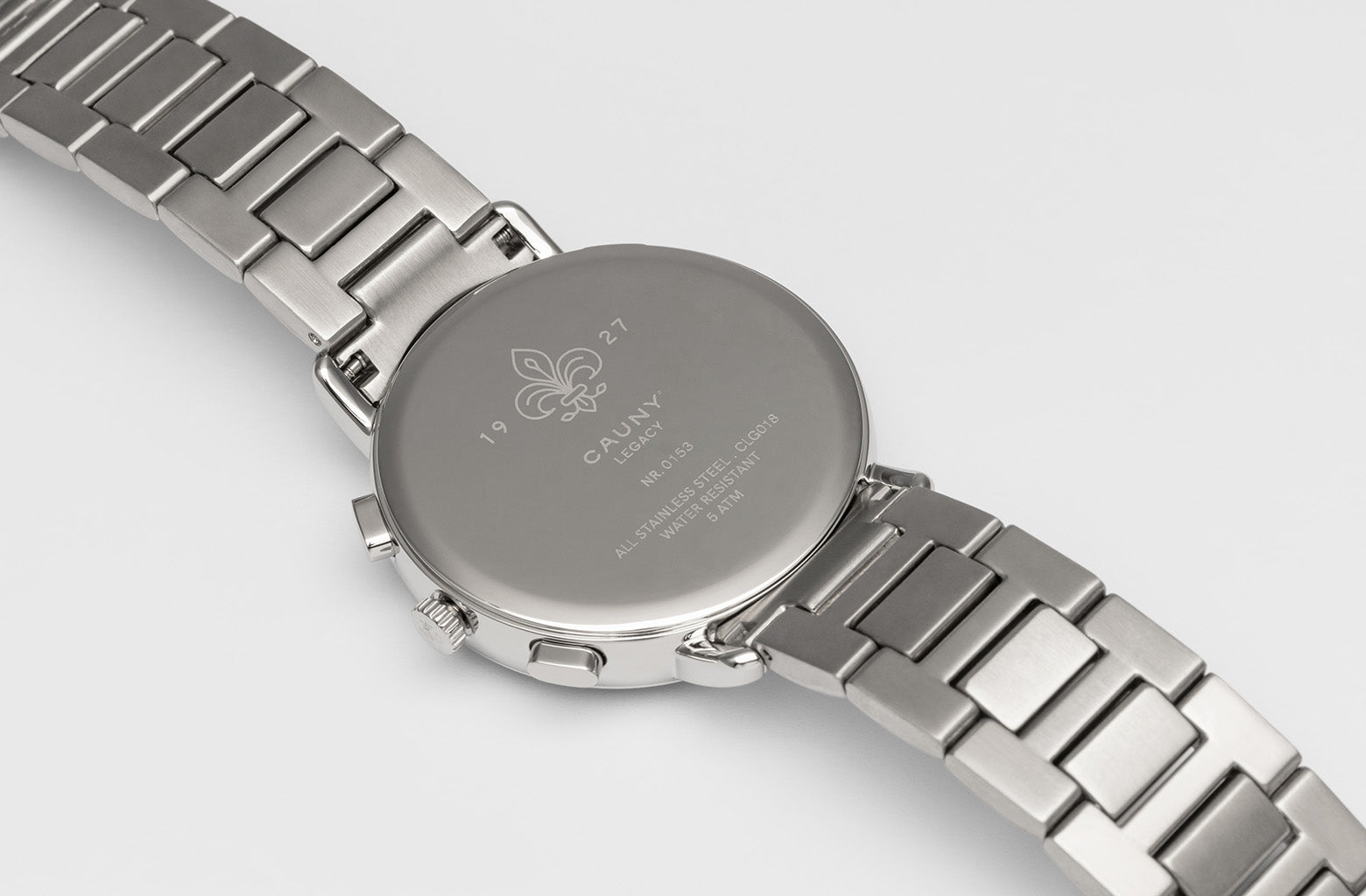 Steel White Chronograph