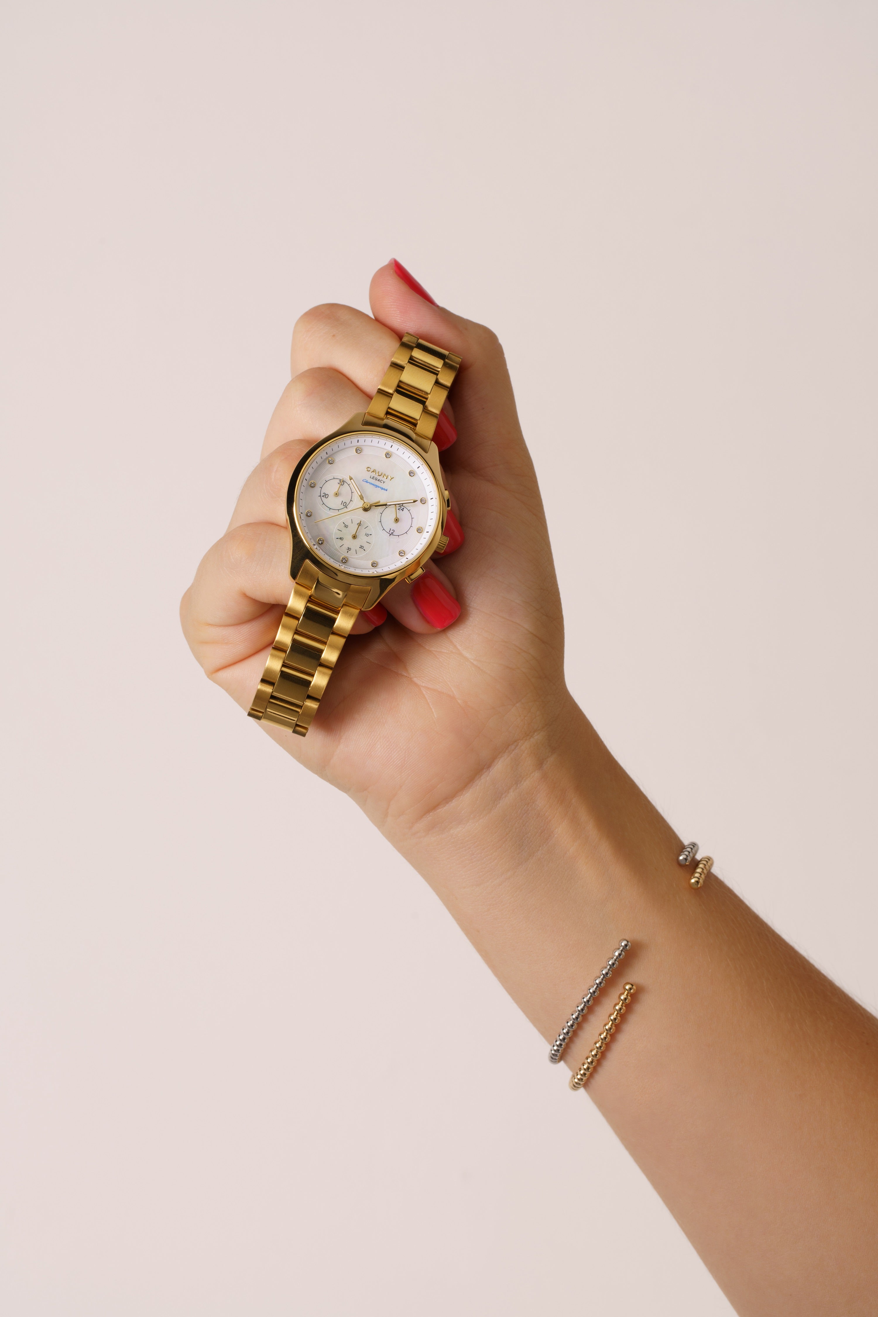 Legacy Woman Stones Gold Chronograph