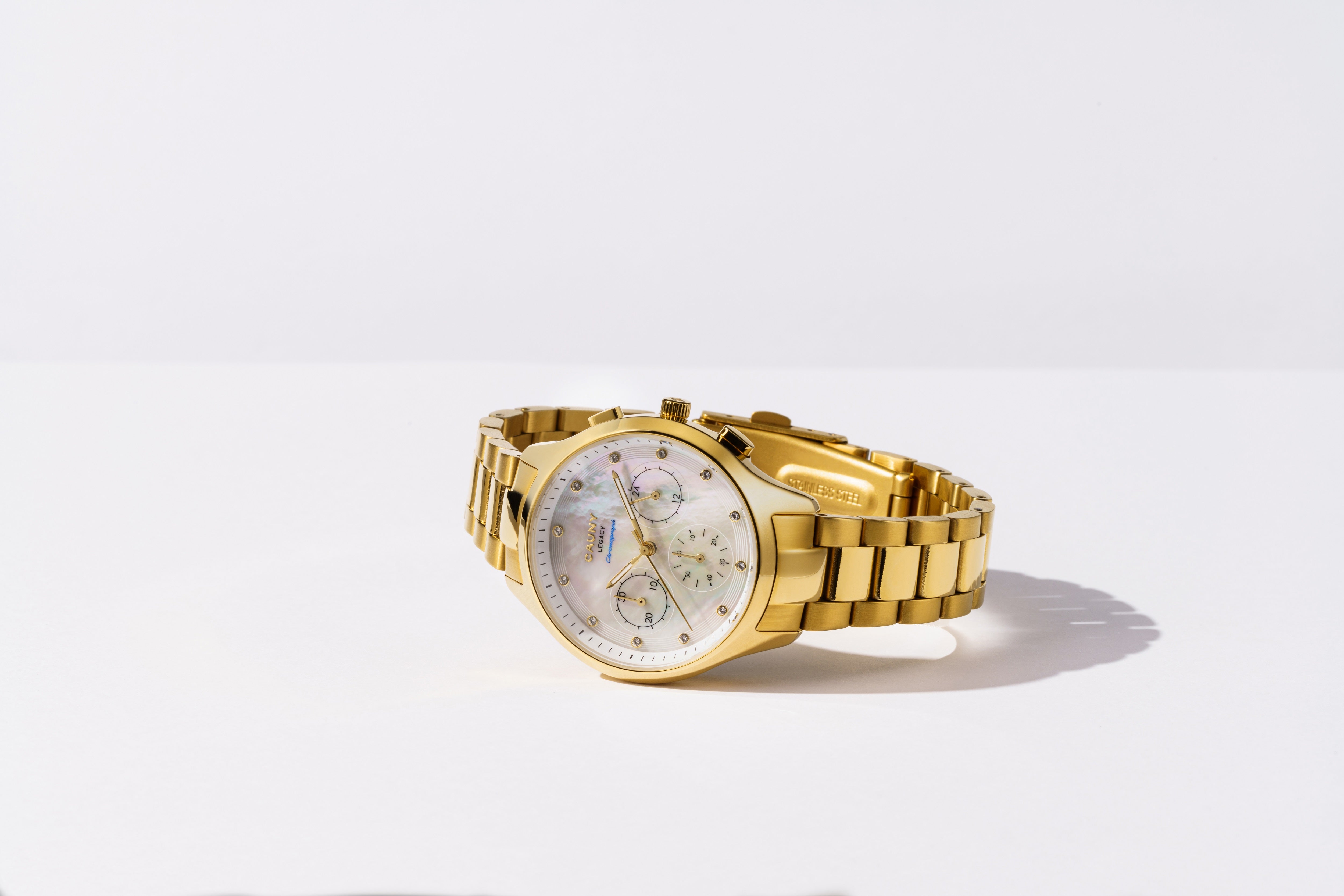 Legacy Woman Stones Gold Chronograph