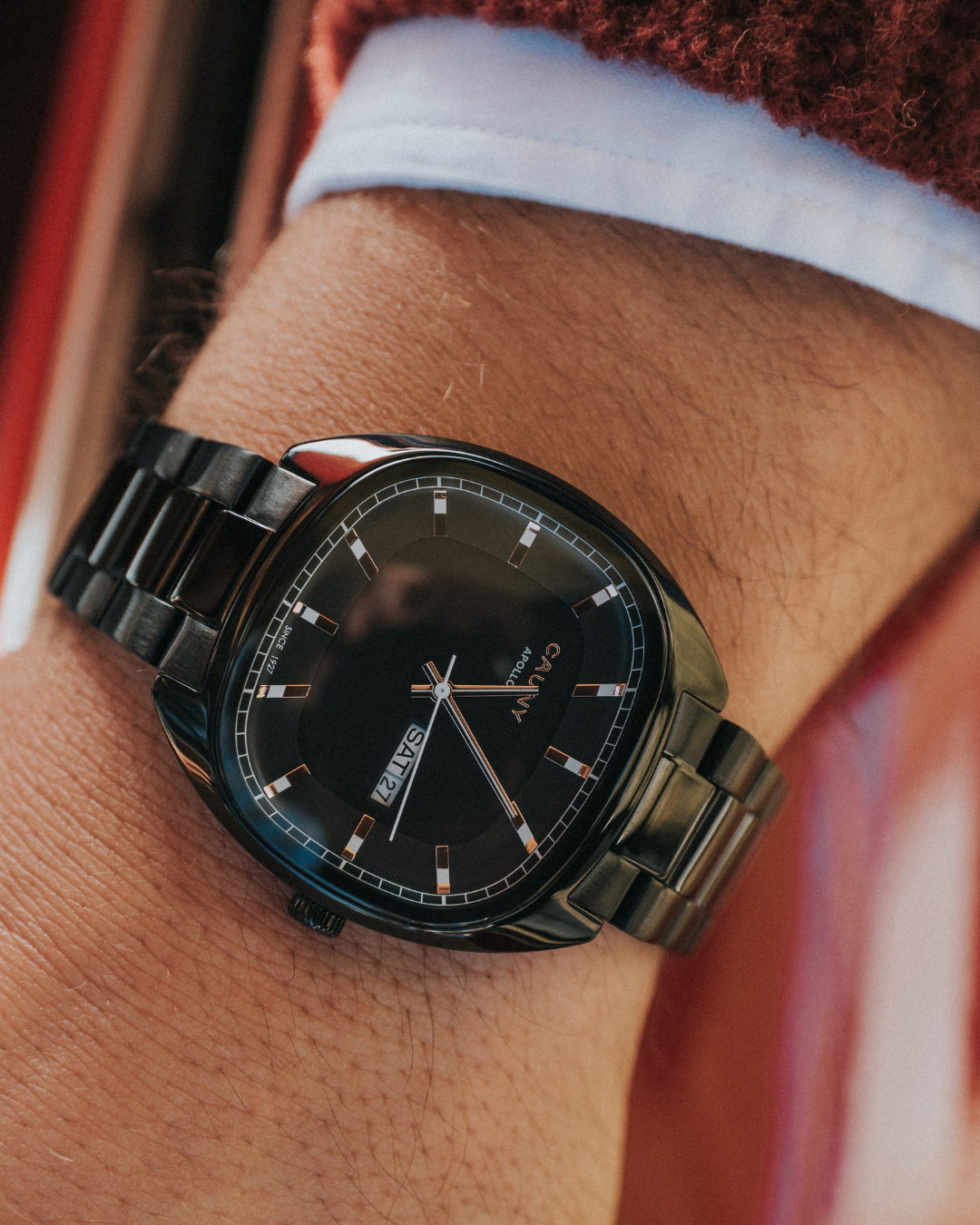 Apollon Day Date Steel Black