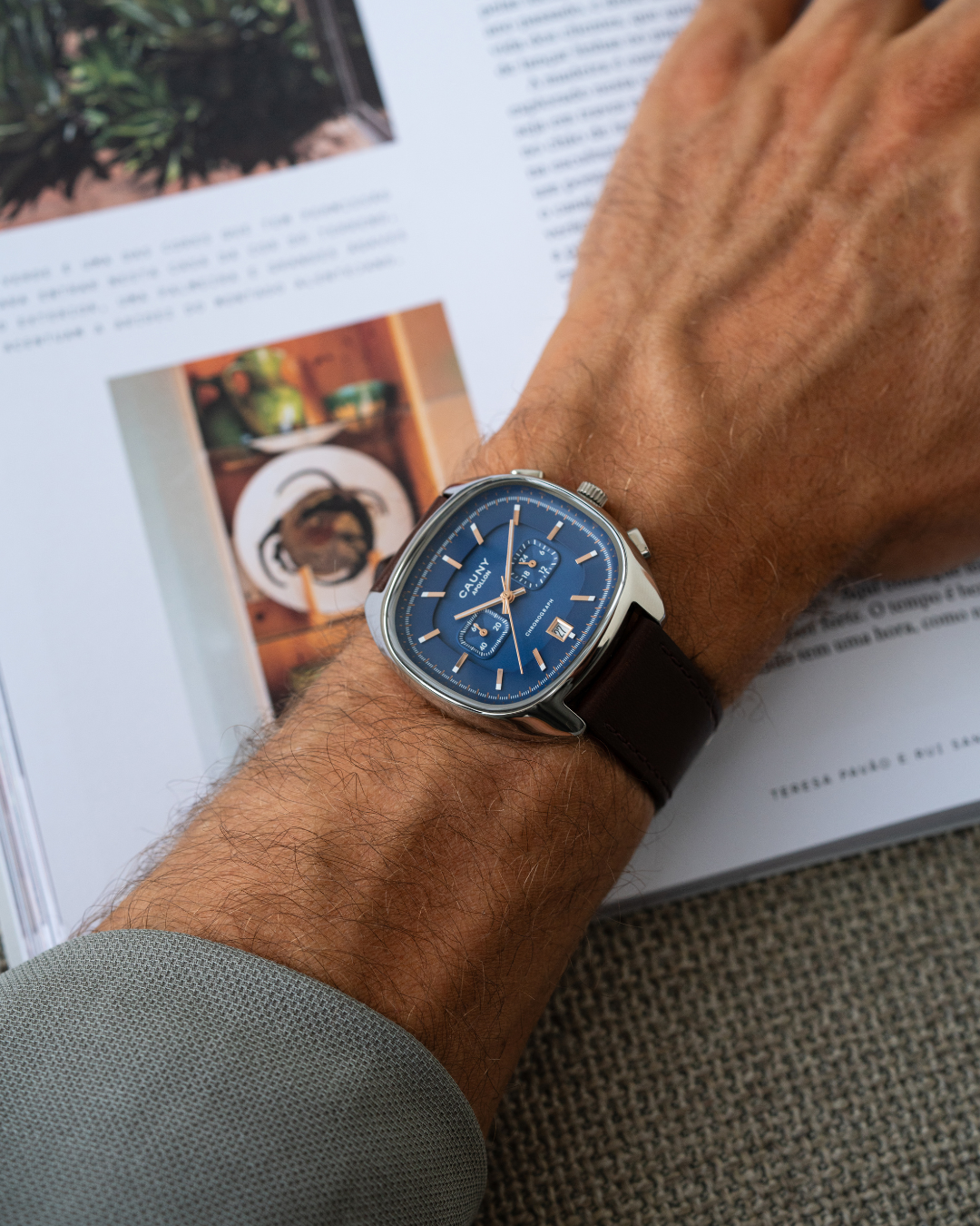 Apollon Chrono Blue Leather