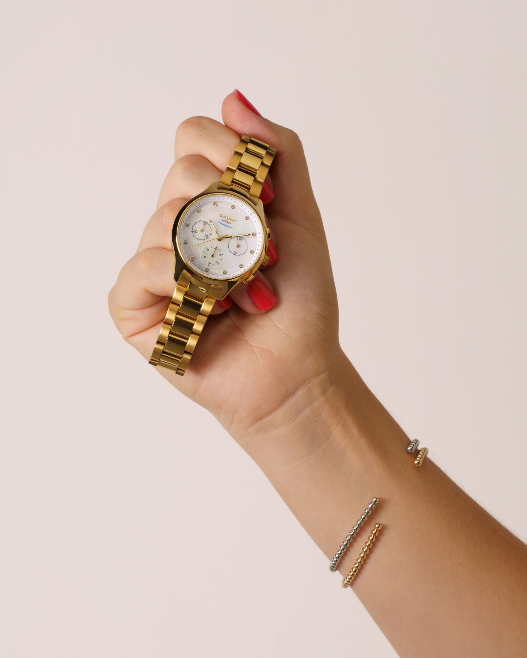 Legacy Woman Stones Gold Chronograph