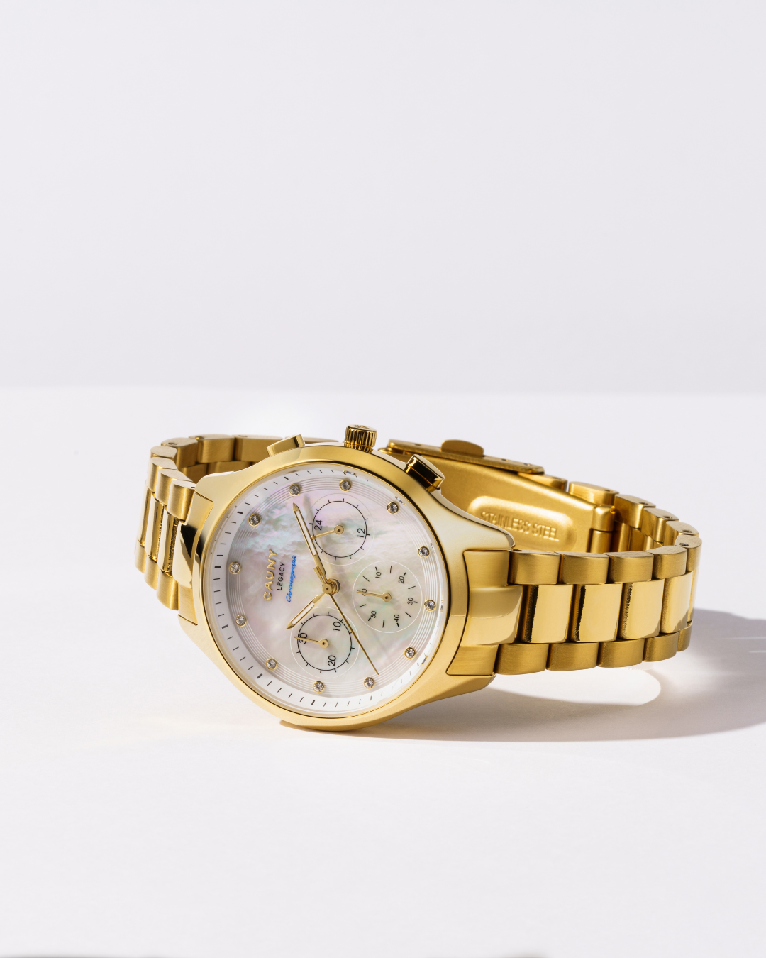 Legacy Woman Stones Gold Chronograph