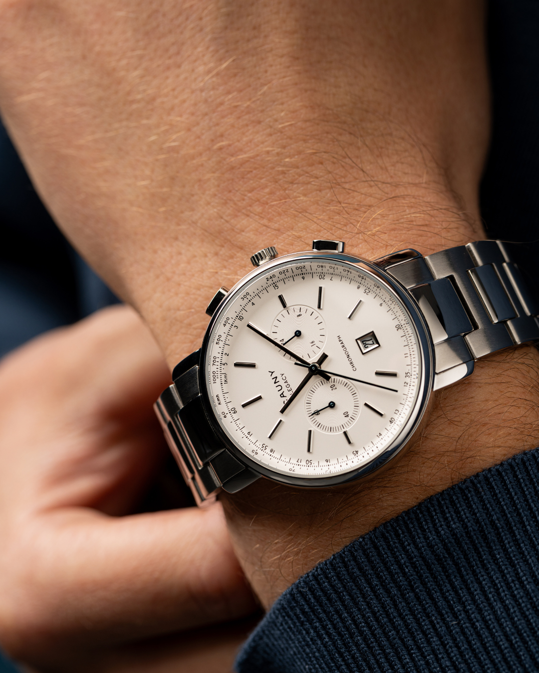 Legacy Chronograph White Steel