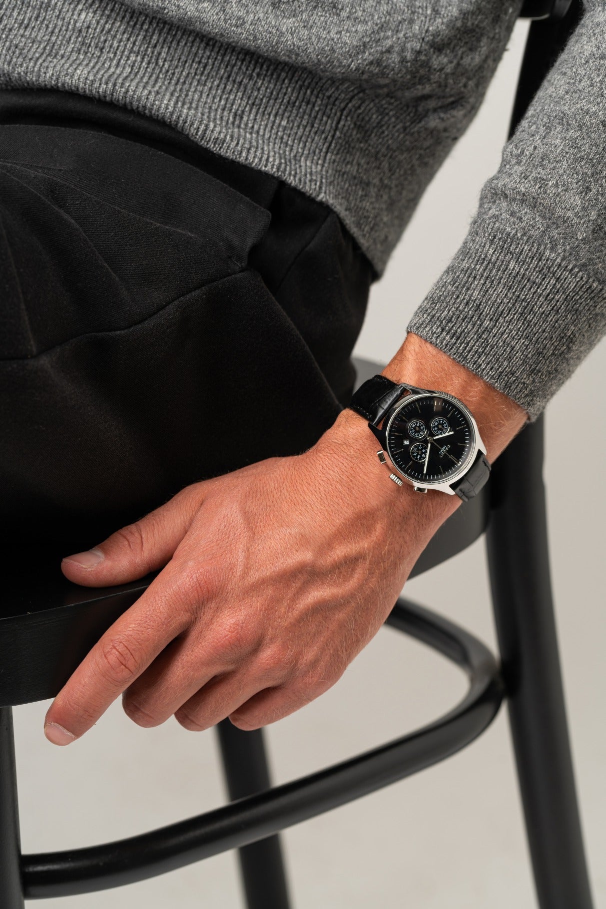Black Silver Chronograph - Cauny