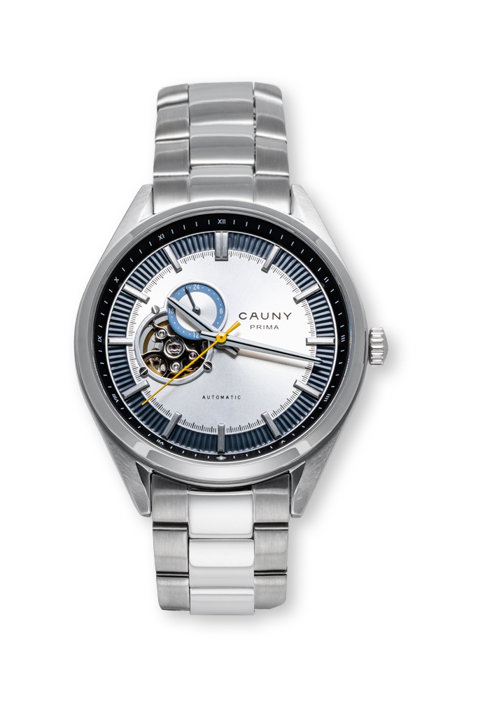Cauny Prima Open Heart Steel Silver Blue